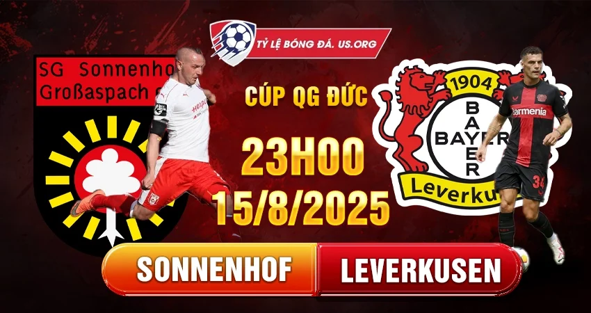 Soi kèo Sonnenhof vs Leverkusen, 23h ngày 15/8, Cúp Quốc gia Đức