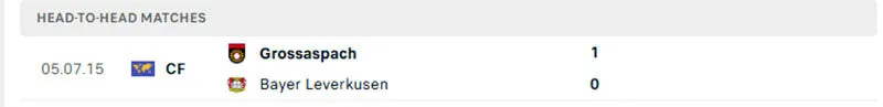 Thành tích đối đầu giữa Sonnenhof vs Leverkusen